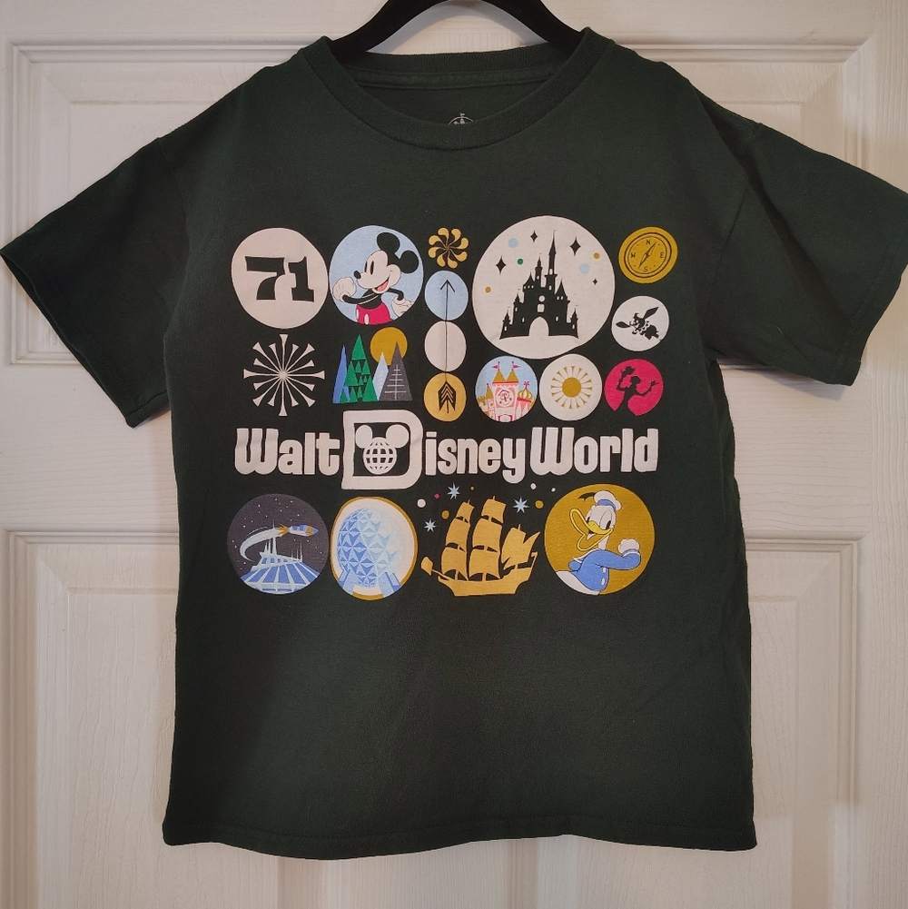 Disney Kids Dark Green Walt Disney World T-Shirt Size Youth Medium (7/8)